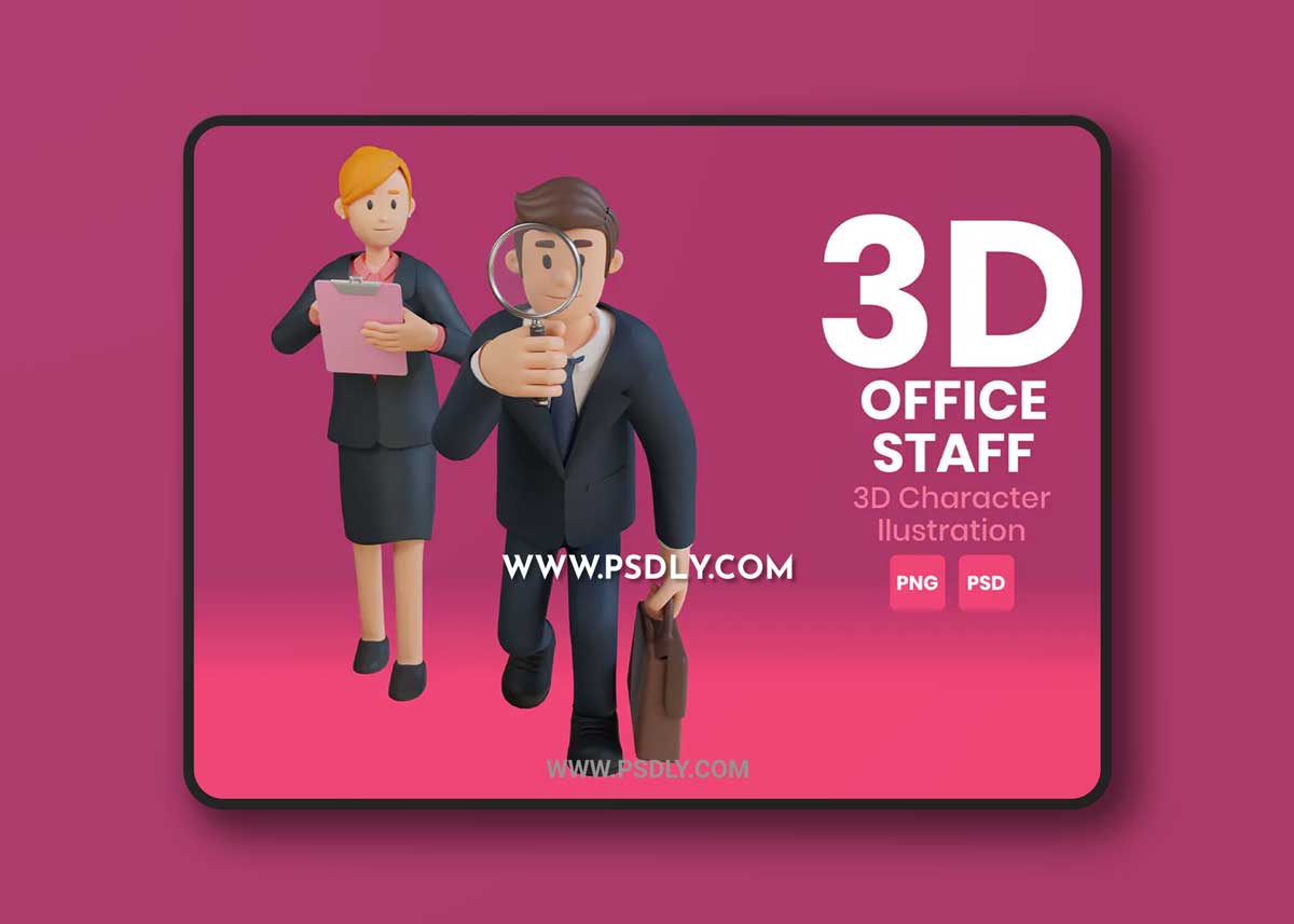 Office Staff 3D Character Illustration 7 1 Office Staff 3D Character Illustration 7Office Staff 3D Character Illustration 7