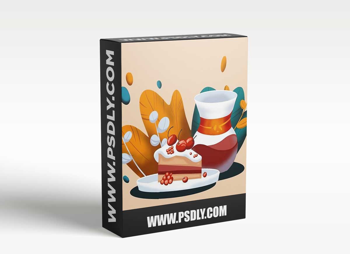 Procreate Basics Illustrating a Modern Coffee & Cake Composition 1 Procreate Basics Illustrating a Modern Coffee & Cake Composition