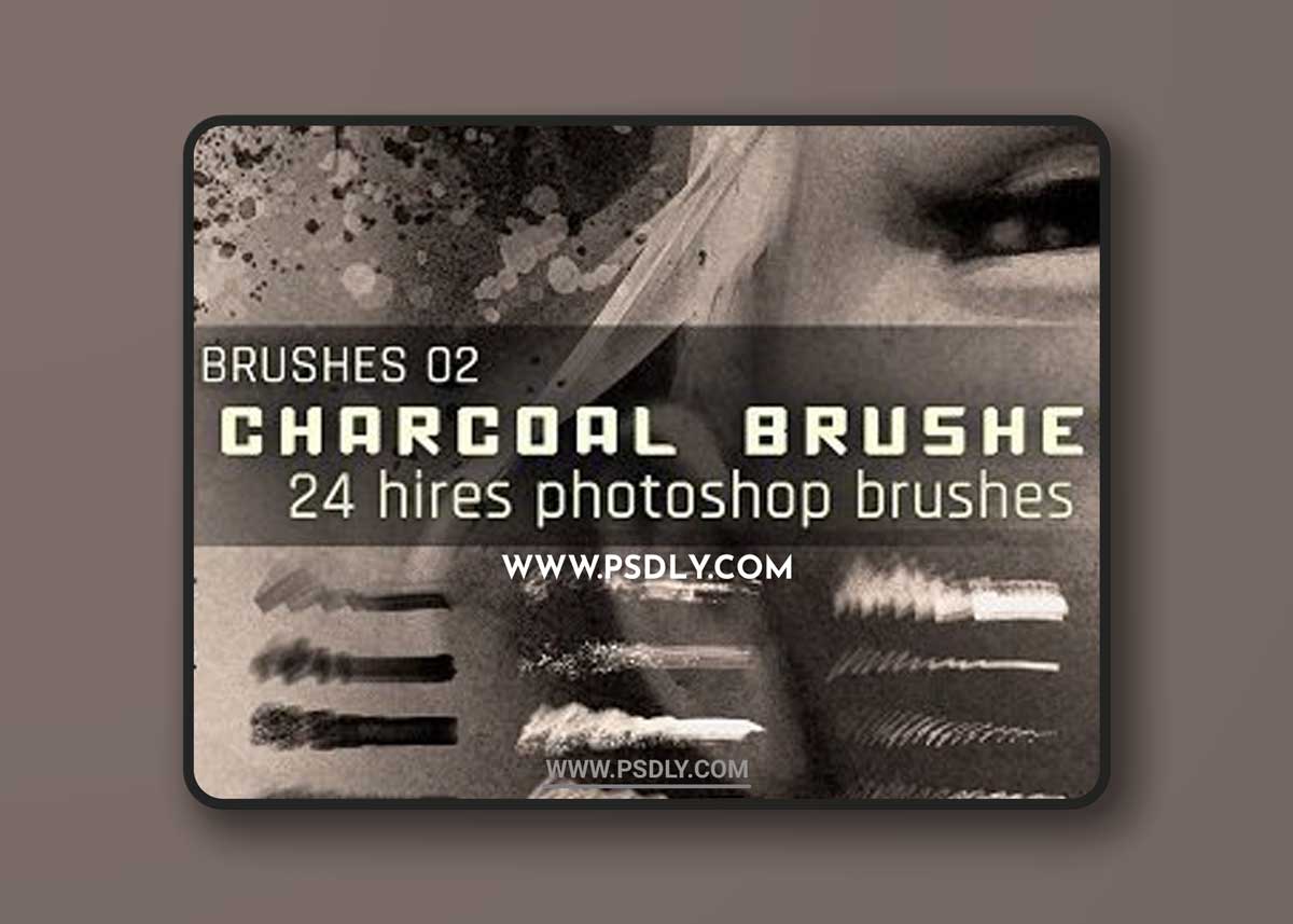 Realistic Charcoal Photoshop Brushes 1 Realistic Charcoal Photoshop Brushes