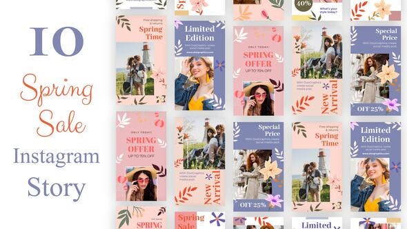 Videohive Spring sale instagram story collection 34768418 1 Videohive Spring sale instagram story collection 34768418
