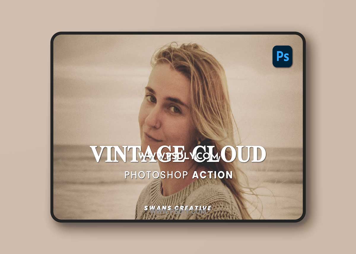 Vintage Cloud Photoshop Action 1 Vintage Cloud Photoshop Action