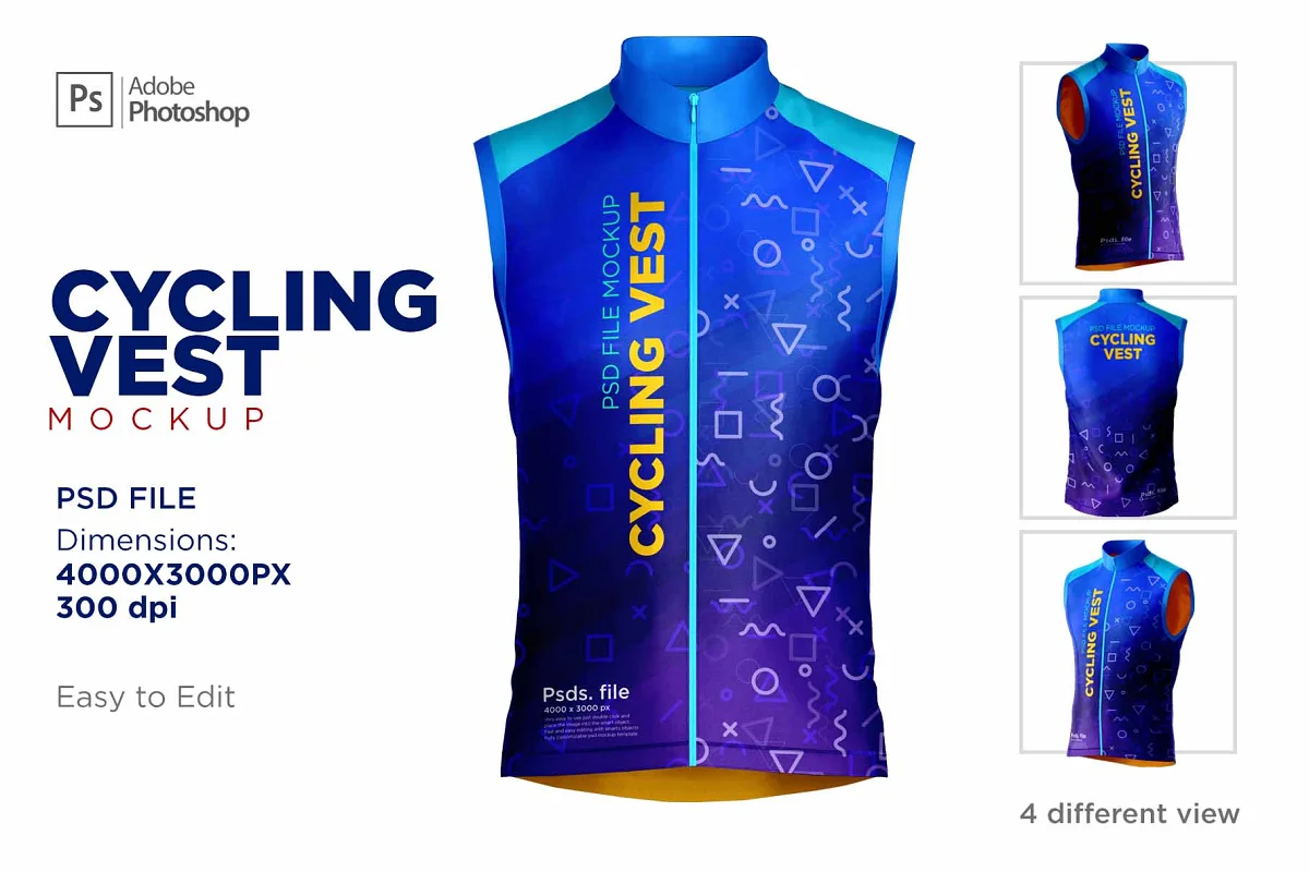 CreativeMarket - Cycling Vest Mockup set 6270101 1 CreativeMarket - Cycling Vest Mockup set 6270101