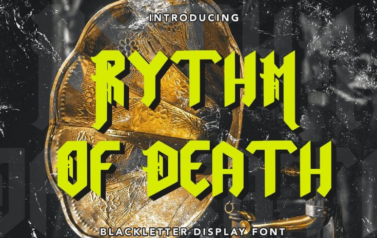 Rythm Of Death - Blackletter Display Font 1 Rythm Of Death - Blackletter Display Font
