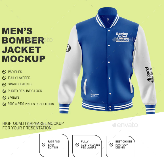 GraphicRiver - Men's Bomber Jacket Mockup 34483624 1 GraphicRiver - Men's Bomber Jacket Mockup 34483624
