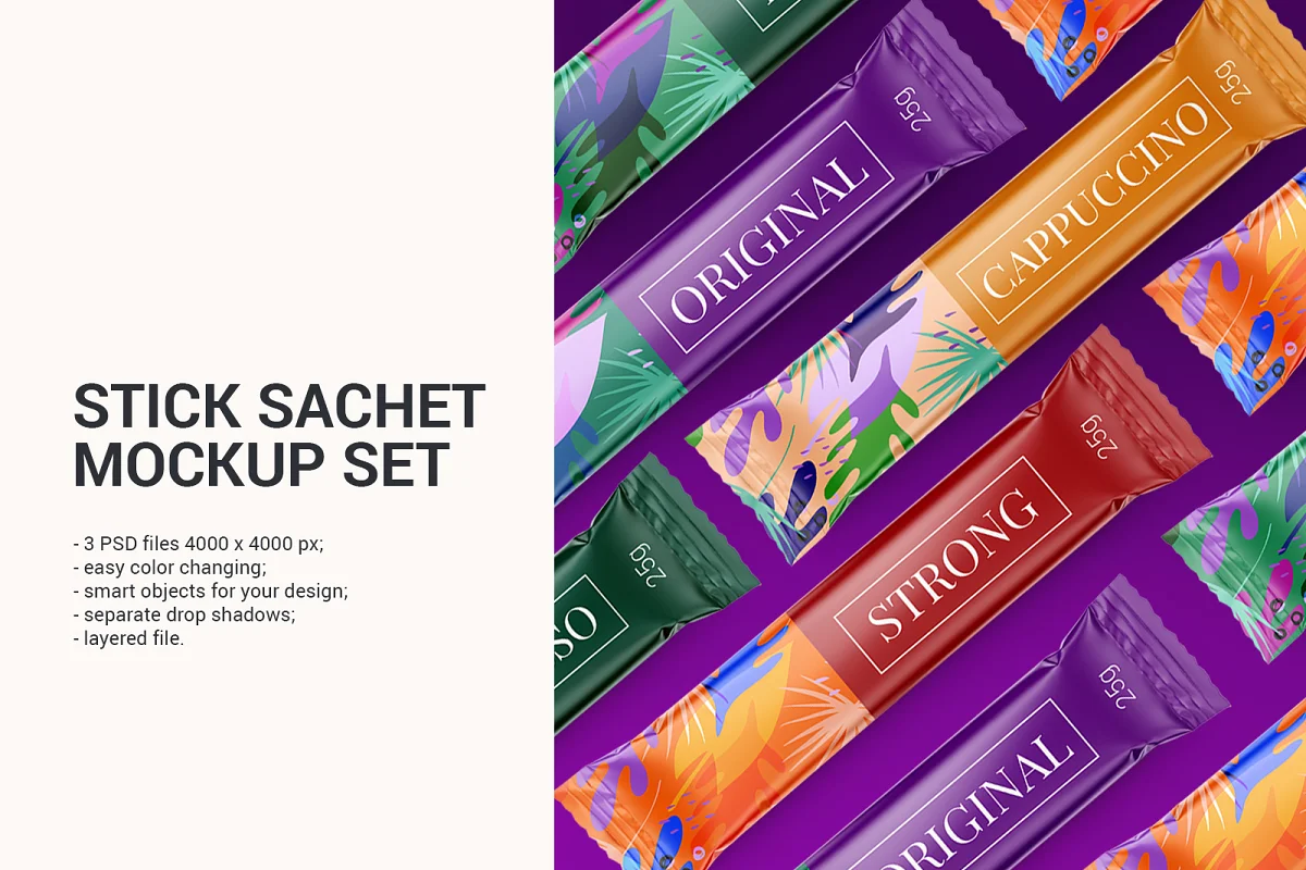 CreativeMarket - Stick sachet set mockup 5916349 1 CreativeMarket - Stick sachet set mockup 5916349