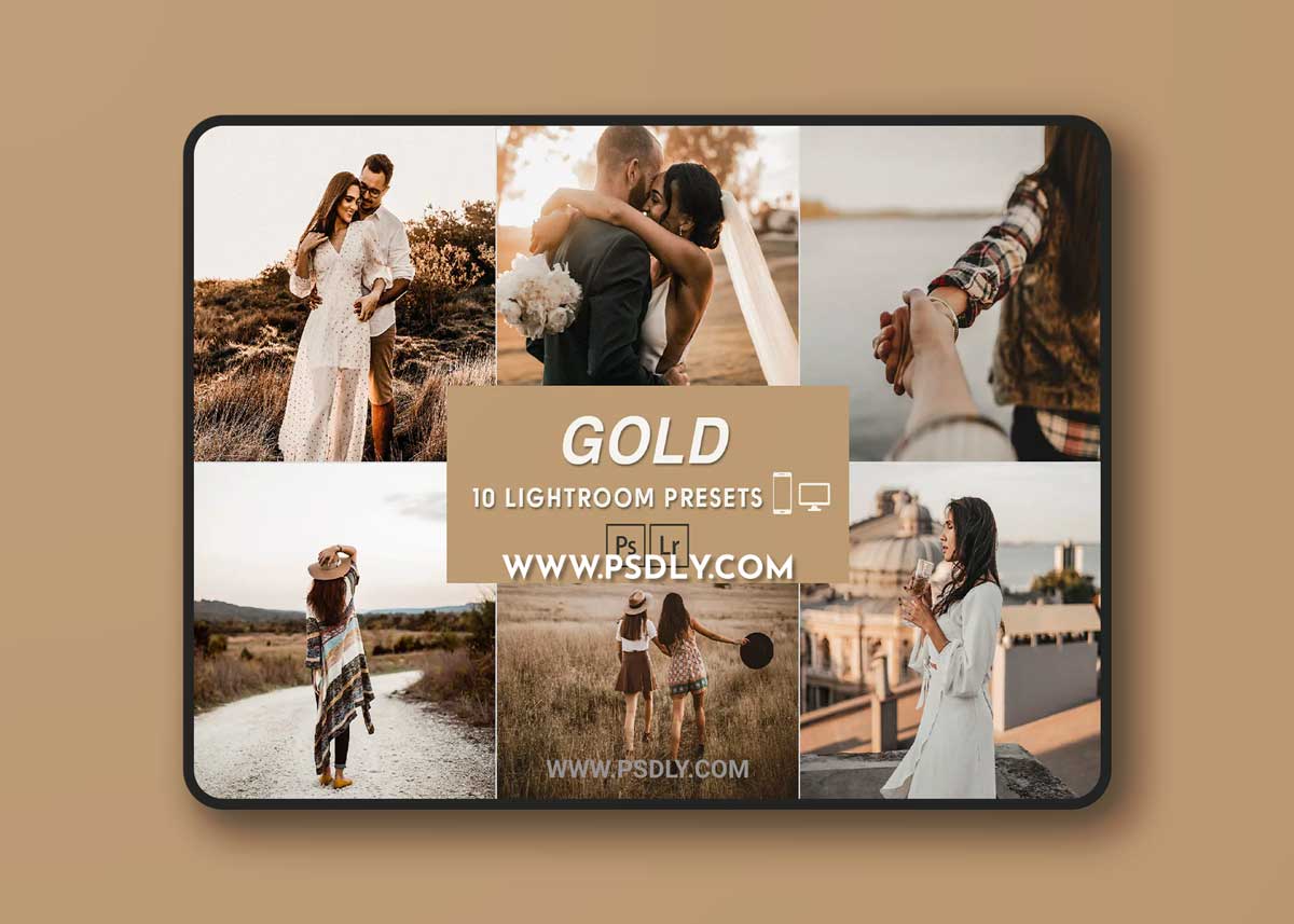 10 Gold Brown Desktop & Mobile Lightroom Presets 1 10 Gold Brown Desktop & Mobile Lightroom Presets