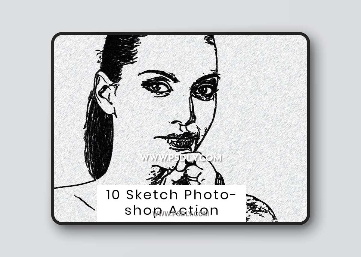 10 Sketch Photoshop Action 1 10 Sketch Photoshop Action