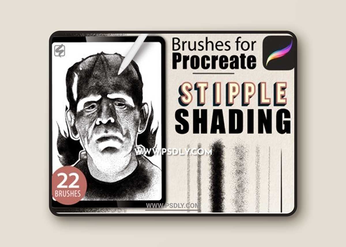 CreativeMarket - 22 Procreate Brushes - Stipple Shading 3825649 1 CreativeMarket - 22 Procreate Brushes - Stipple Shading 3825649