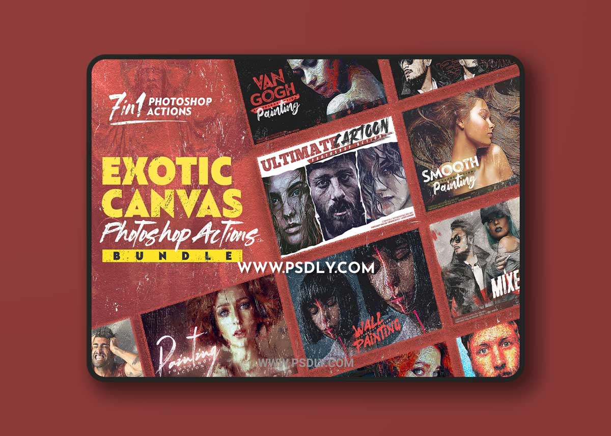 CreativeMarket - Exotic Canvas PS Actions Bundel 6617982 1 CreativeMarket - Exotic Canvas PS Actions Bundel 6617982