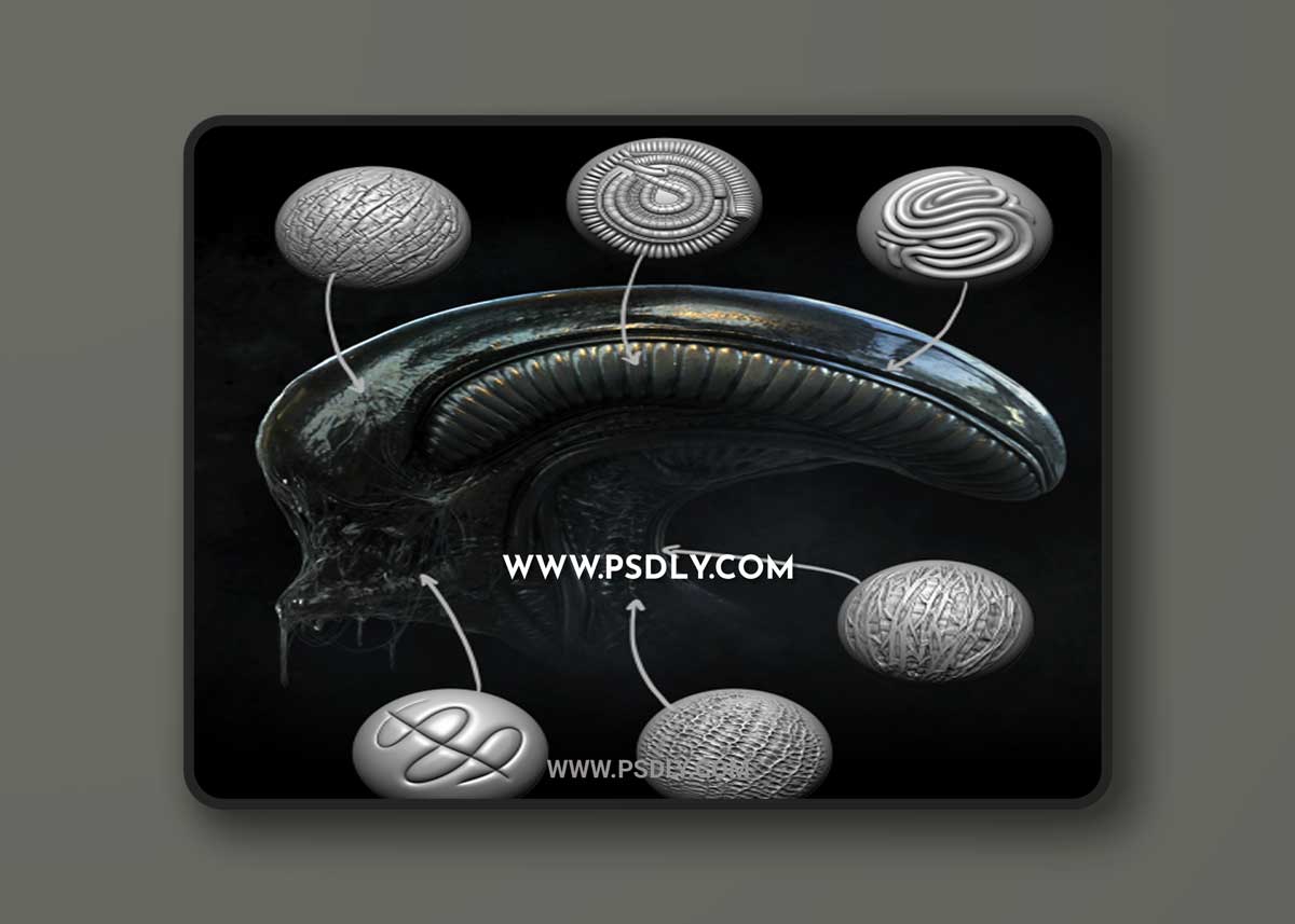 Giger & Beksinski tribute brushes pack for ZBrush 1 Giger & Beksinski tribute brushes pack for ZBrush