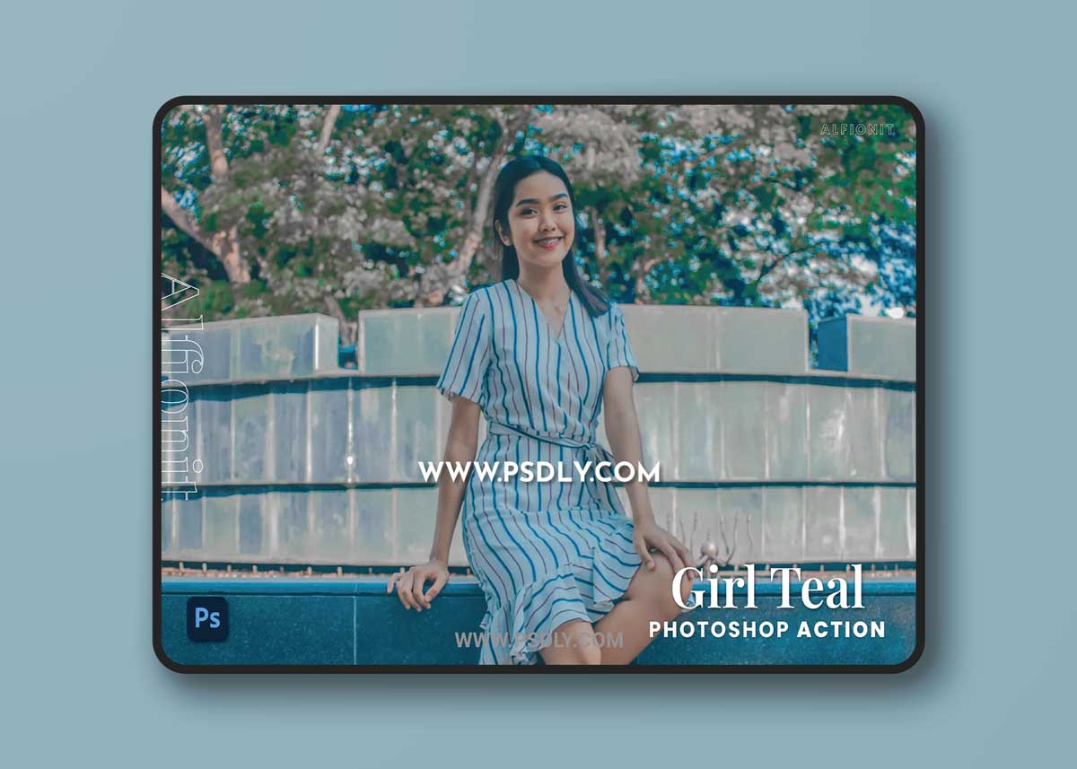 Girl Teal Photoshop Action 1 Girl Teal Photoshop Action