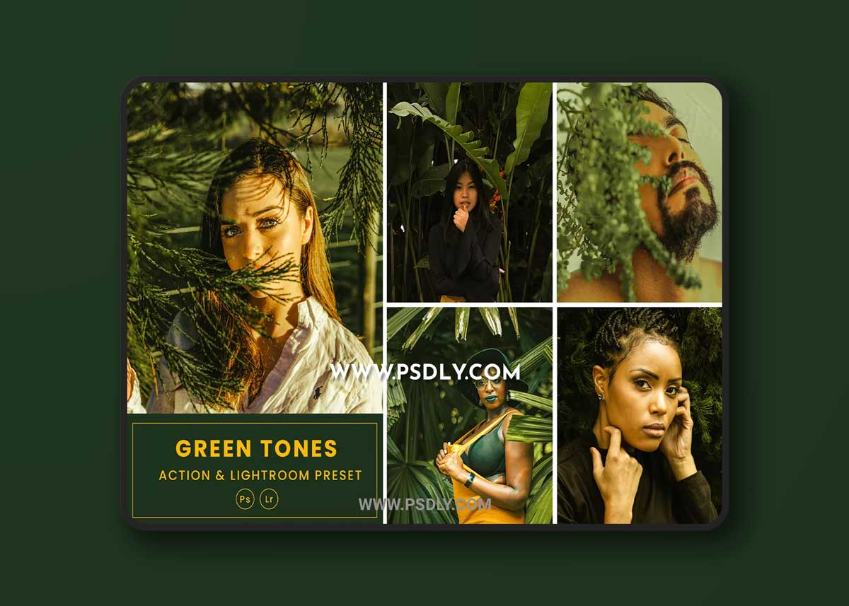Green Tones Action & Lightrom Presets 1 Green Tones Action & Lightrom Presets