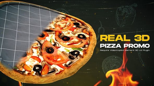 Videohive Real 3D Pizza Modern Promo 34630592 1 Videohive Real 3D Pizza Modern Promo 34630592