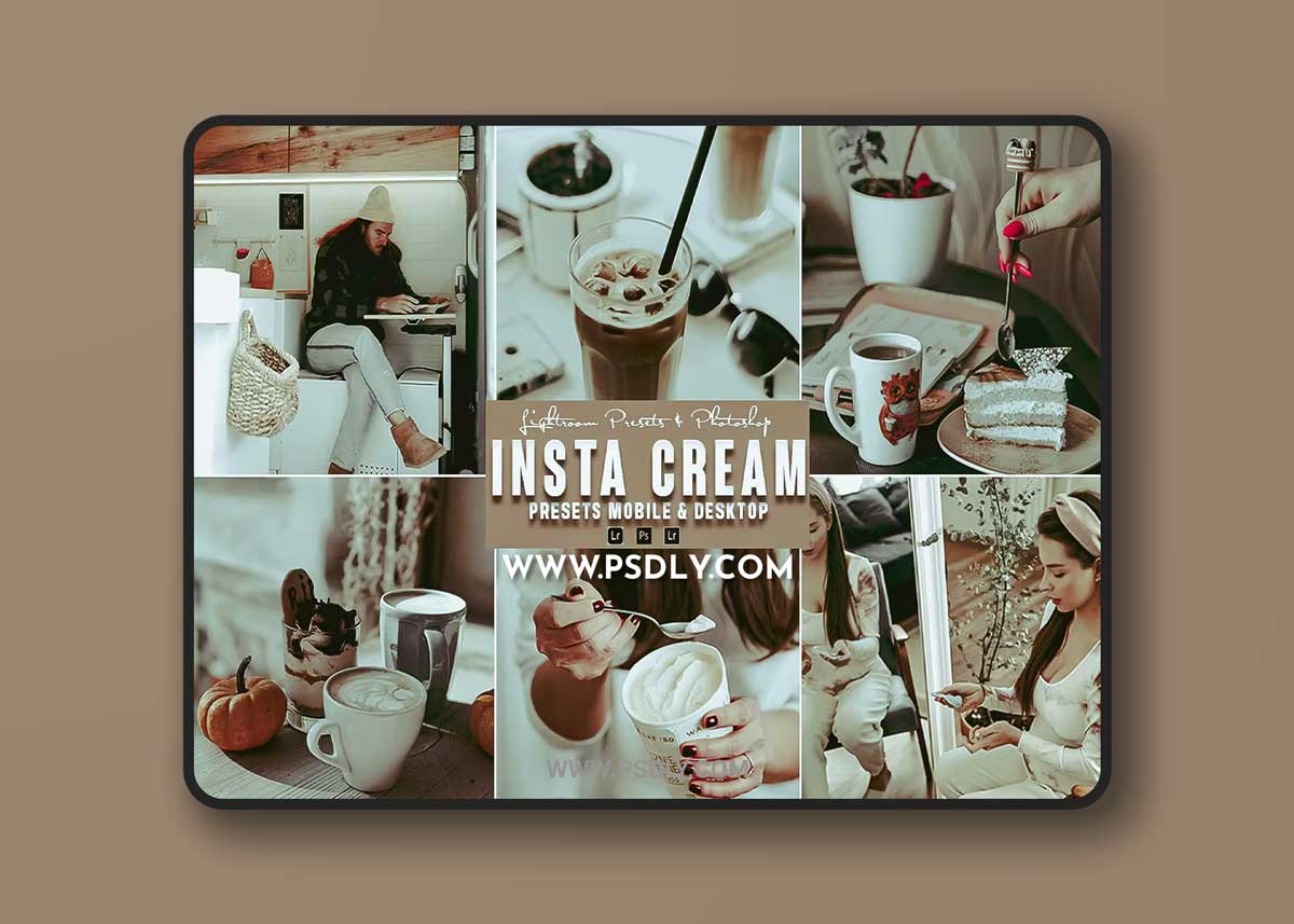 Insta Cream Photoshop Action & Lightrom Presets 1 Insta Cream Photoshop Action & Lightrom Presets