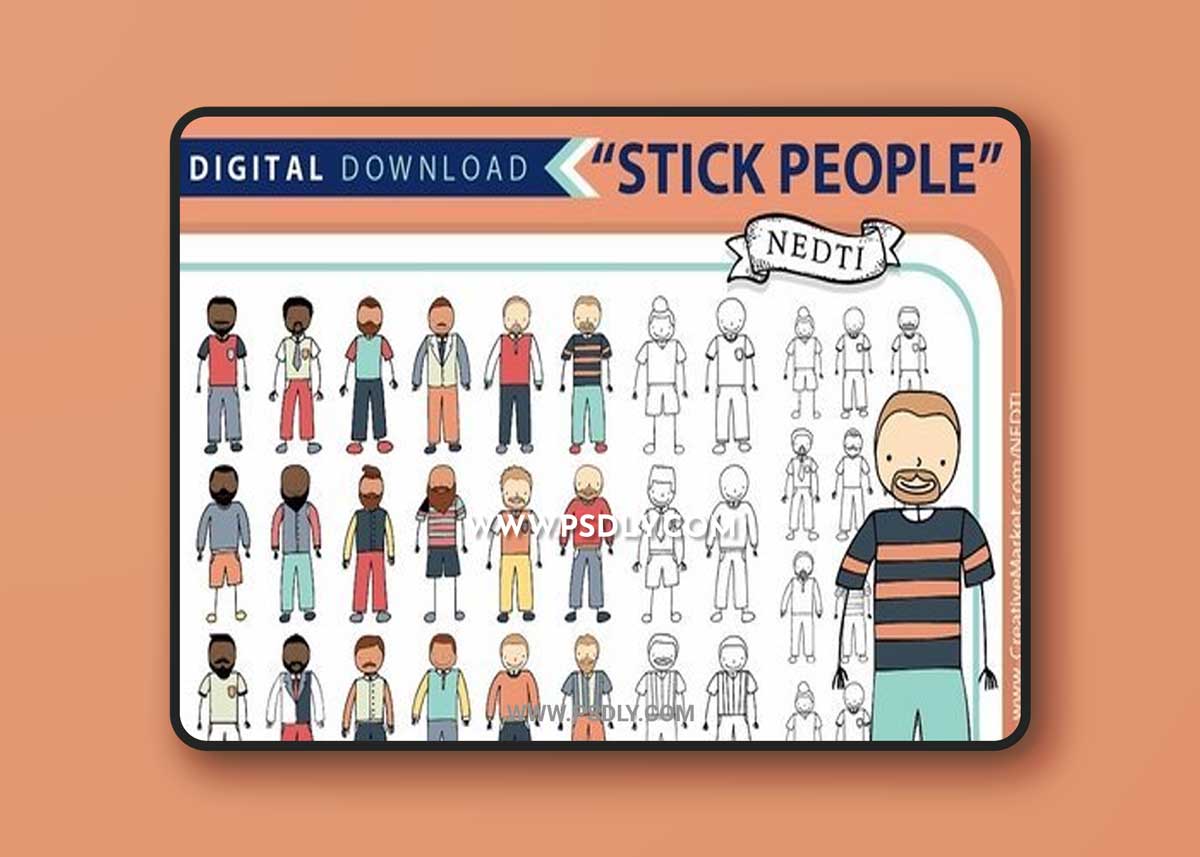 Male Stick Figure People PNG 1 Male Stick Figure People PNG