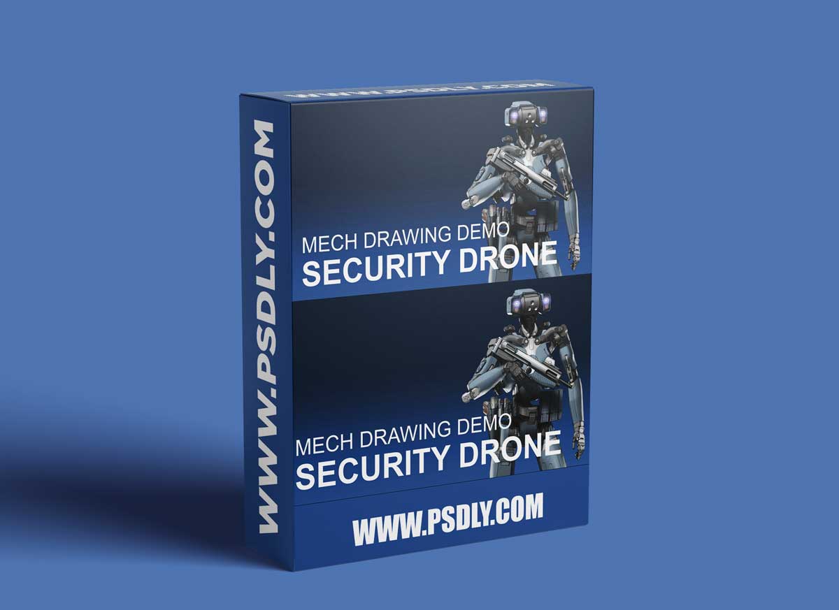 Mech Drawing Demo: Security Drone 1 Mech Drawing Demo: Security Drone