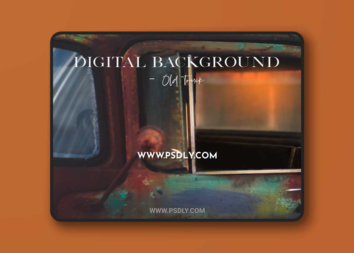 Meg Bitton - Digital Background: Old Truck 1 Meg Bitton - Digital Background: Old Truck