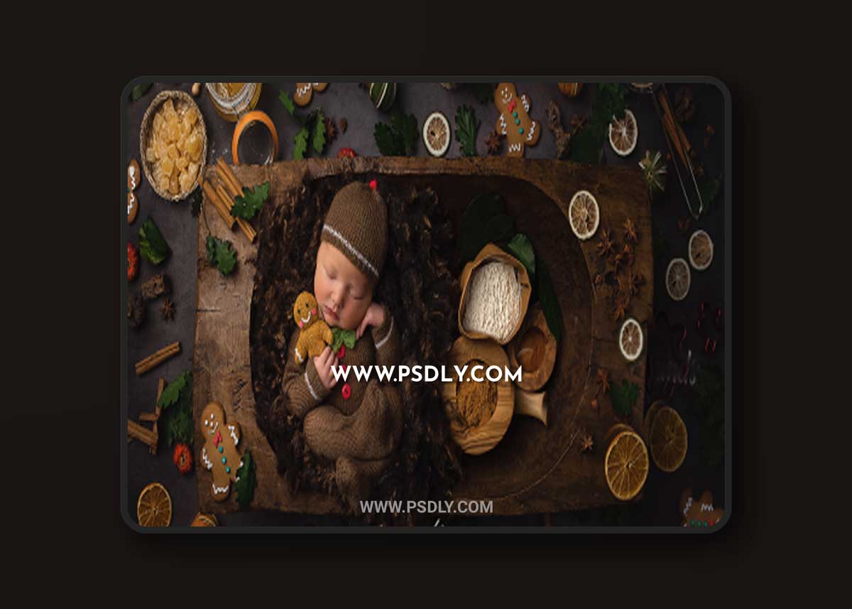 Meg Bitton - Gingerbread Baby Digital Background 1 Meg Bitton - Gingerbread Baby Digital Background
