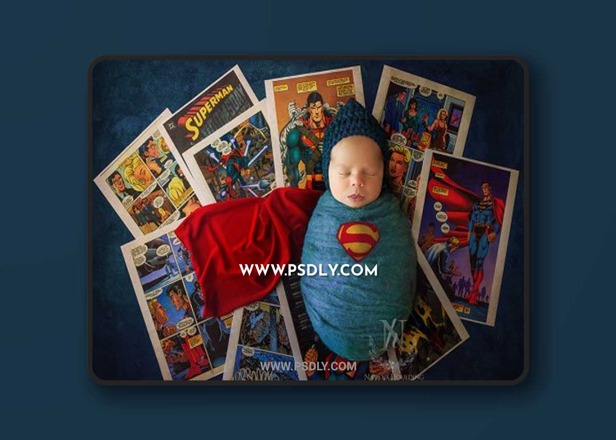 Newborn digital backdrop - Natalie Houlding - Superman bub 1 Newborn digital backdrop - Natalie Houlding - Superman bub