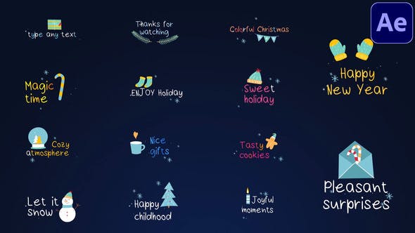 Videohive Colorful Christmas Titles | After Effects 35226898 1 Videohive Colorful Christmas Titles | After Effects 35226898