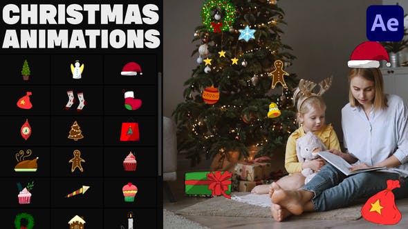Videohive Hand-Drawn Christmas Icons for After Effects 35062748 1 Videohive Hand-Drawn Christmas Icons for After Effects 35062748