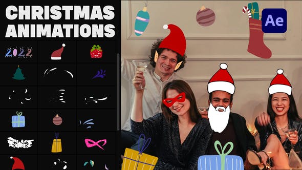 Videohive Christmas Mask And Sticker Animations for After Effects 35101733 1 Videohive Christmas Mask And Sticker Animations for After Effects 35101733