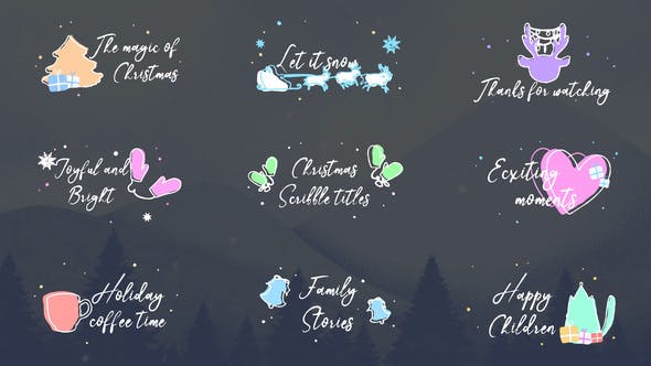 Videohive Christmas Scribble Titles | After Effects 35264504 1 Videohive Christmas Scribble Titles | After Effects 35264504