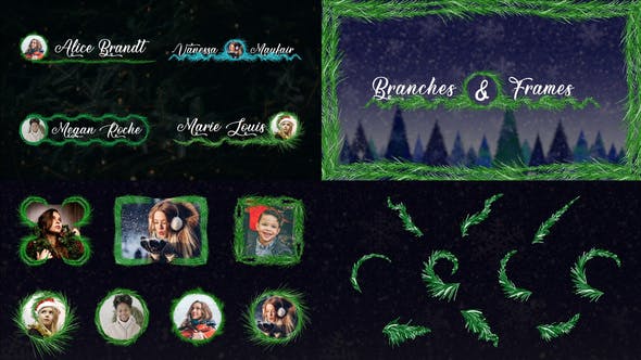Videohive Christmas Branches And Vignettes | After Effects 34959655 1 Videohive Christmas Branches And Vignettes | After Effects 34959655