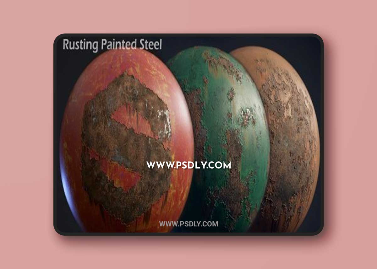 Rusting Painted Steel - Customizable Material 1 Rusting Painted Steel - Customizable Material