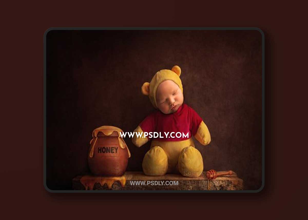 Winnie the pooh - Newborn Digital Backdrop 1 Winnie the pooh - Newborn Digital Backdrop
