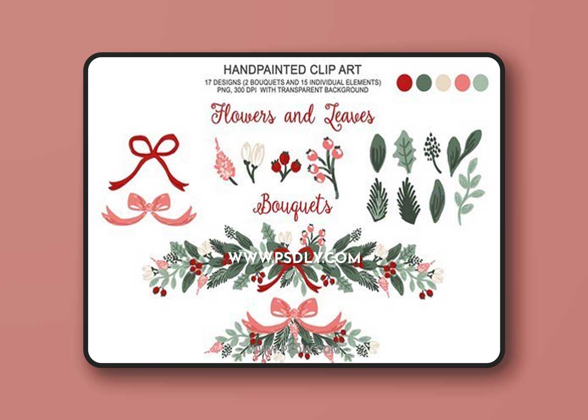 Winter Christmas Botanical Clipart 2072503 1 Winter Christmas Botanical Clipart 2072503