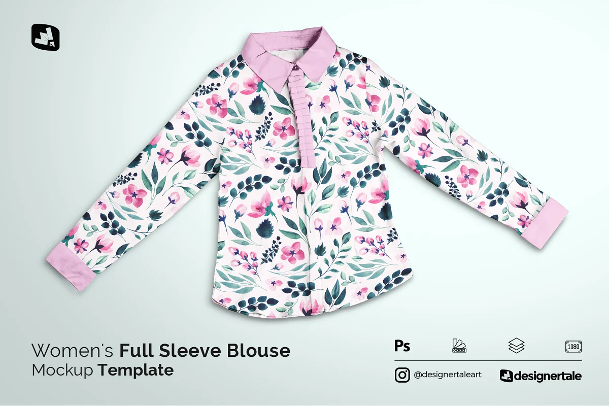 CreativeMarket - Women's Full Sleeve Blouse Mockup 5248494 1 CreativeMarket - Women's Full Sleeve Blouse Mockup 5248494