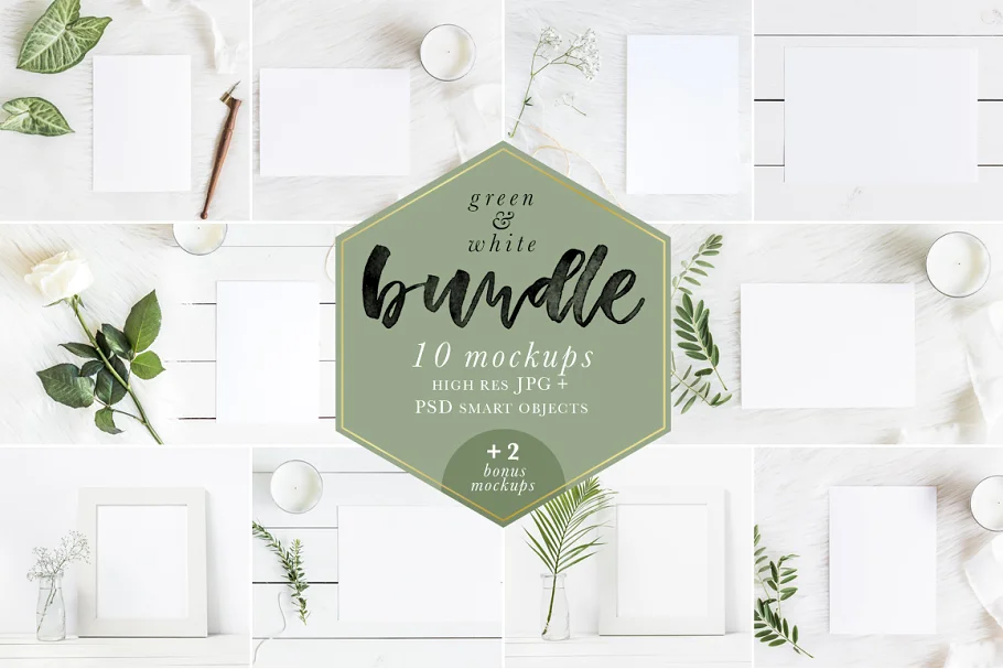 CreativeMarket - Green & White Mockups Bundle + Bonus 1485171 1 CreativeMarket - Green & White Mockups Bundle + Bonus 1485171