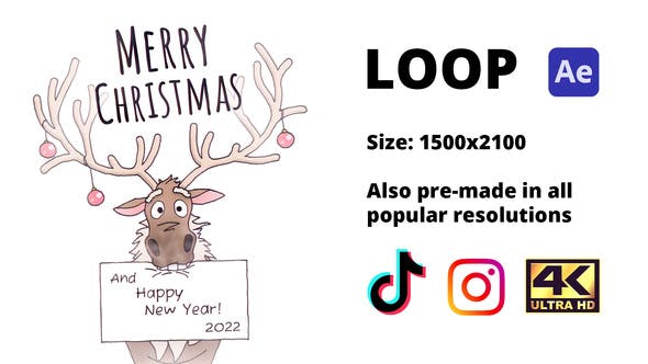 Videohive Christmas Deer 35266034 1 Videohive Christmas Deer 35266034