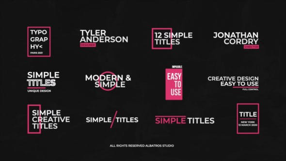 Videohive Simple Titles 2.0 | After Effects 35631583 1 Videohive Simple Titles 2.0 | After Effects 35631583