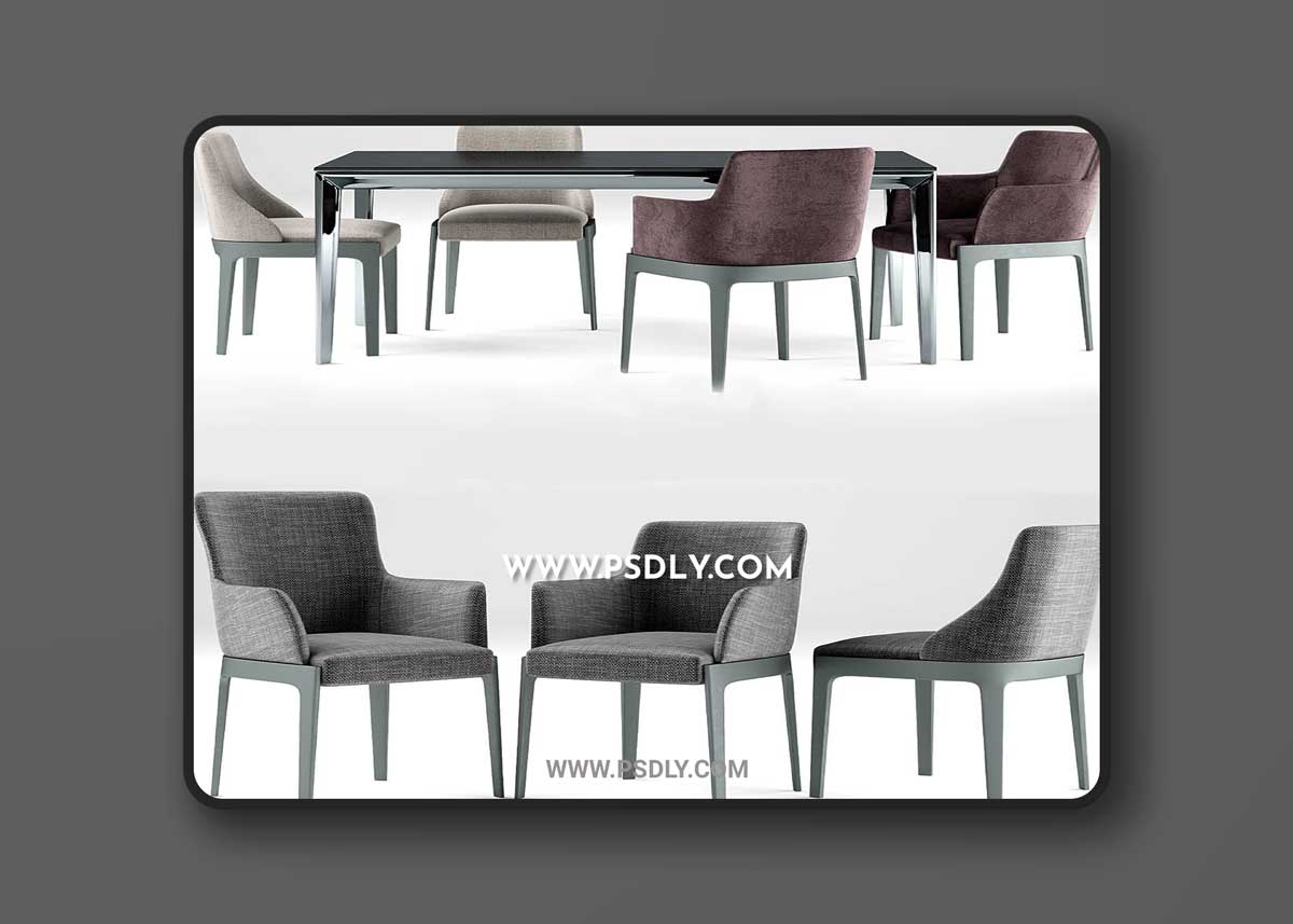 3D Models Table with armchairs 012 1 3D Models Table with armchairs 012
