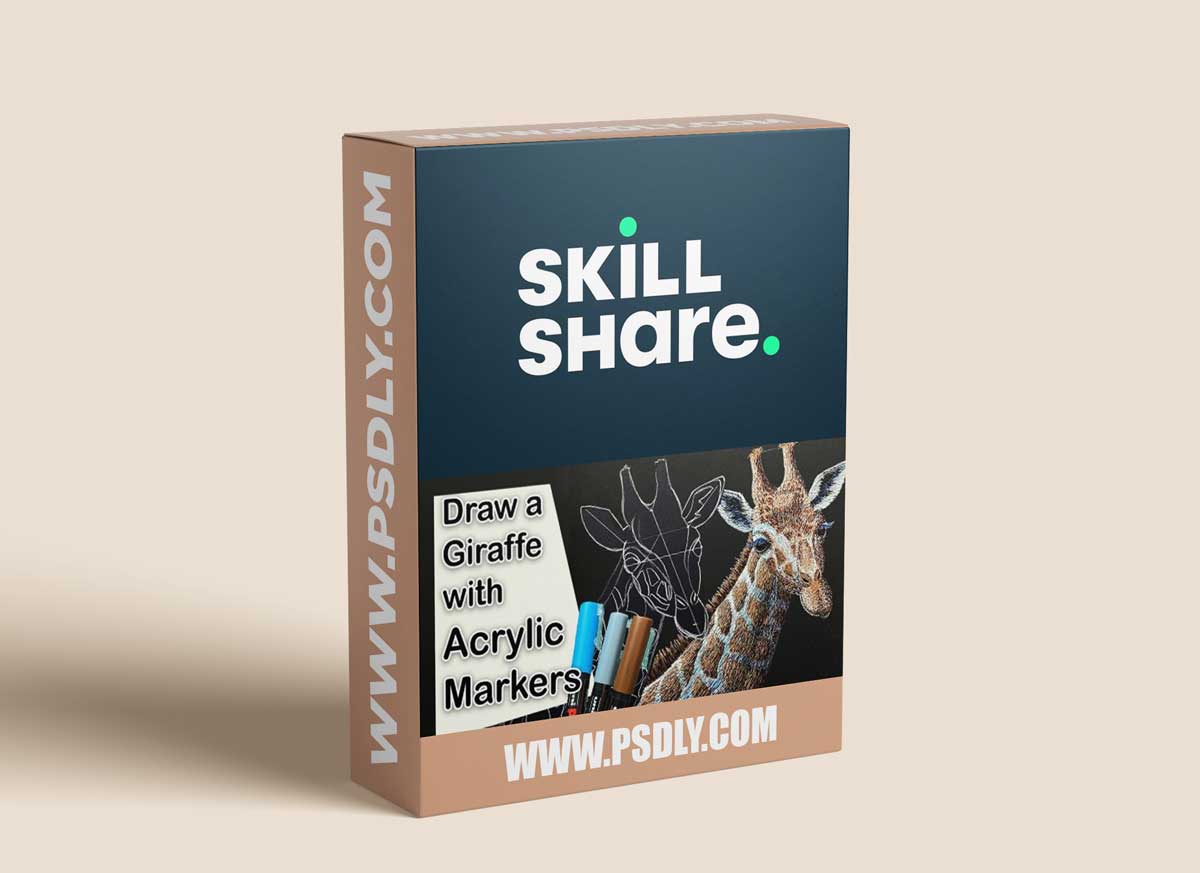 Acrylic Marker Giraffe Drawing - How to draw an animal with Paint Pens 1 Acrylic Marker Giraffe Drawing - How to draw an animal with Paint Pens