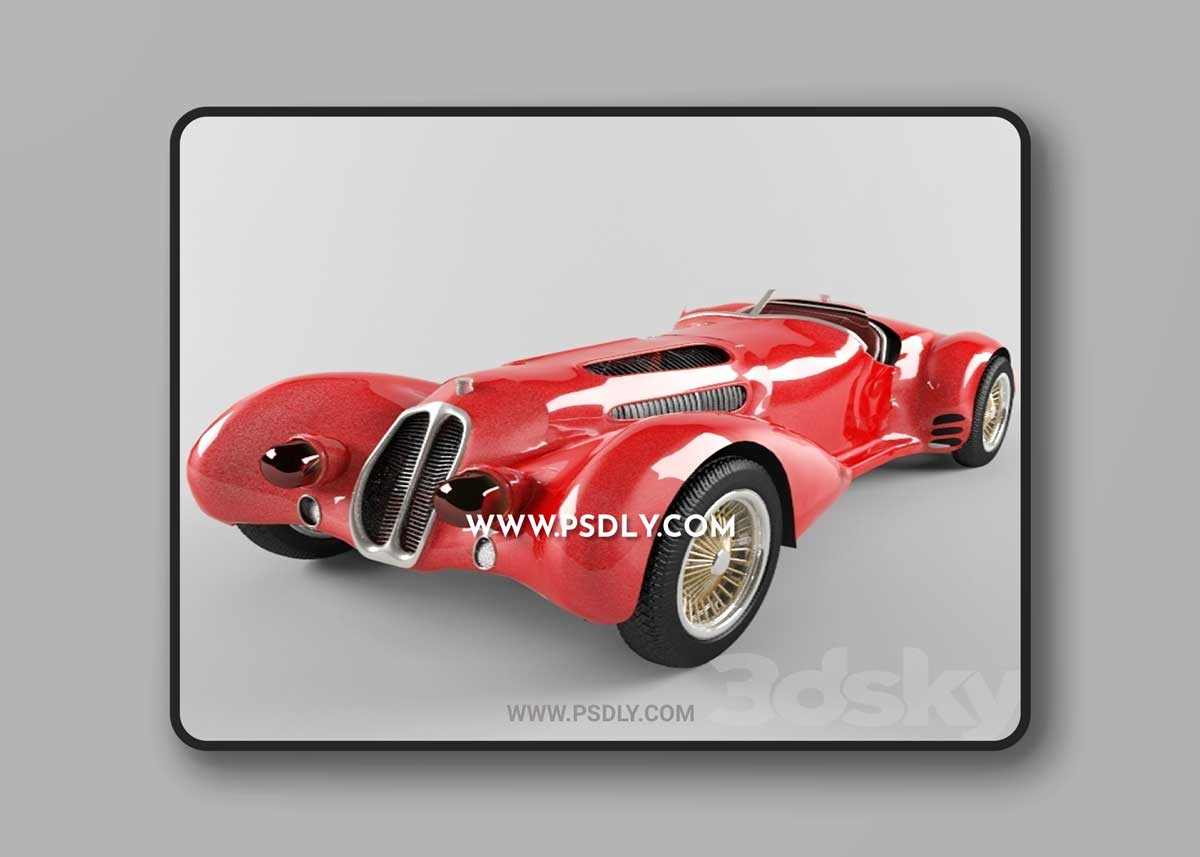 Ferrari car 308 GTB 1975 3D Model 1 Ferrari car 308 GTB 1975 3D Model