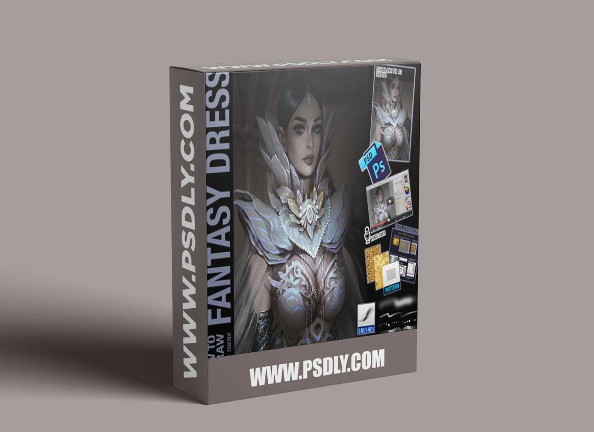 Artstation - How to draw fantasy dress 1 Artstation - How to draw fantasy dress