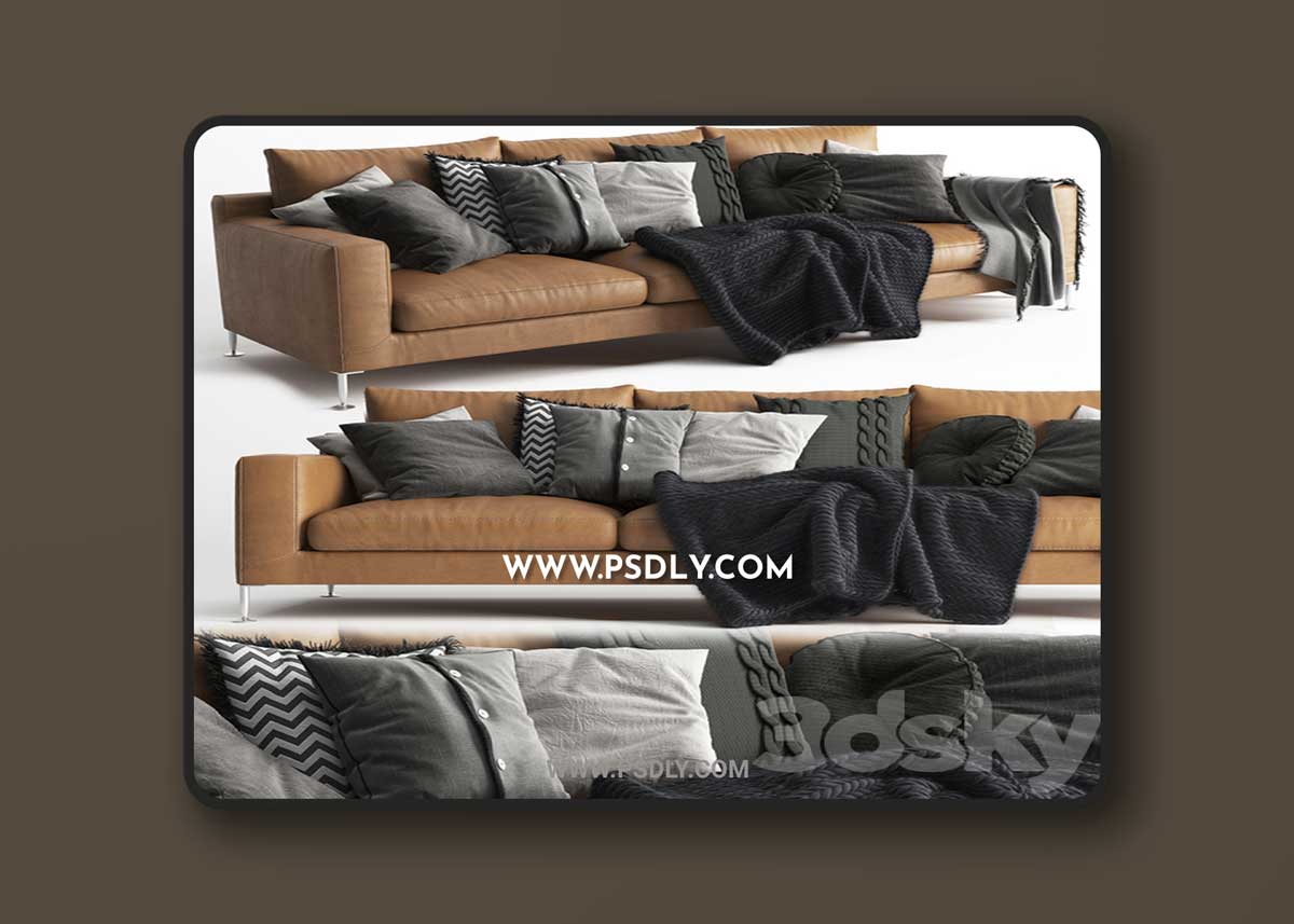 B & B Italia Harry Sofa Scandinavian Set 3D Model 1 B & B Italia Harry Sofa Scandinavian Set 3D Model