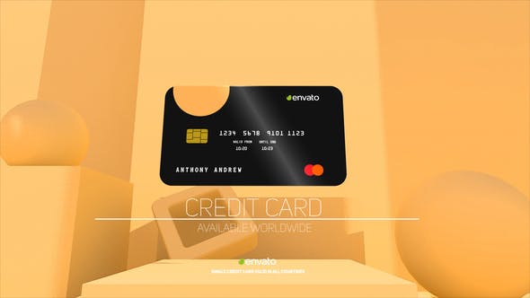Videohive 3D Credit Card 34315688 1 Videohive 3D Credit Card 34315688