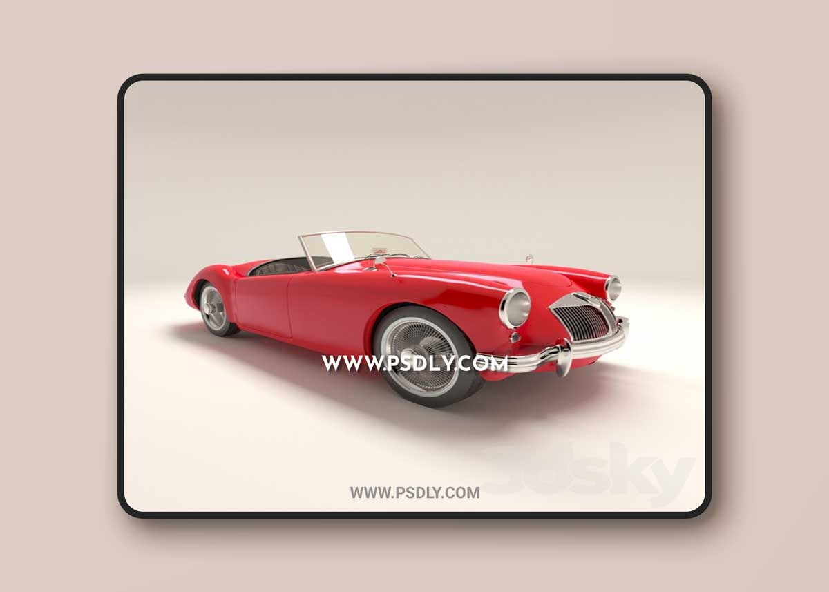 Car MG & MGA& 1955 1 Car MG & MGA& 1955 3D Model