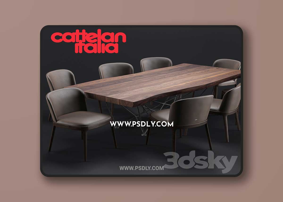 Cattelan Italia Gordon Deep Wood Magda Chair 1 Cattelan Italia Gordon Deep Wood Magda Chair