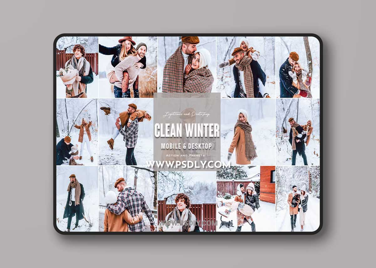 Clean Winter Photoshop Actions & Lightroom Presets 1 Clean Winter Photoshop Actions & Lightroom Presets