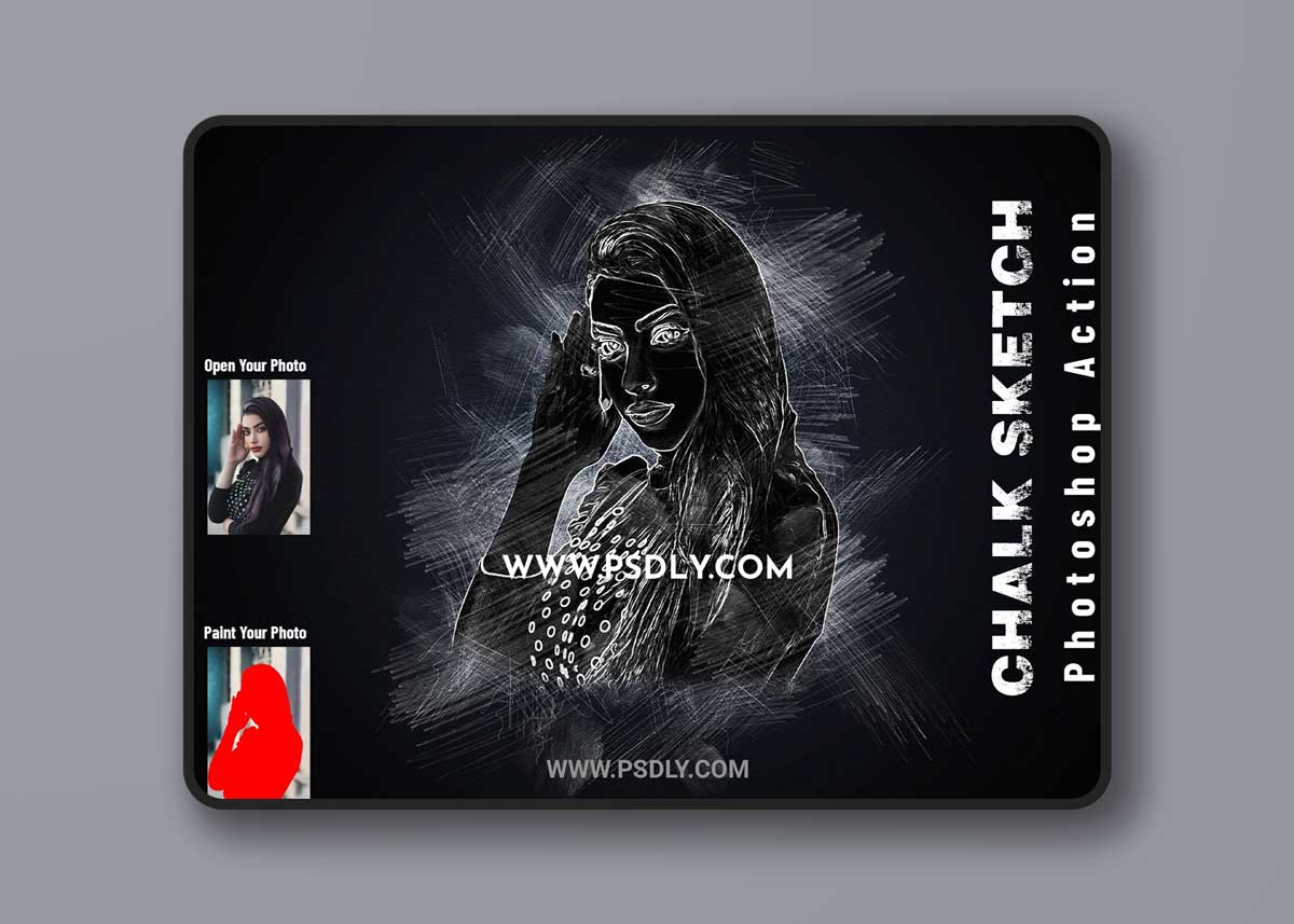 CreativeMarket - Chalkboard Sketch Photoshop Action 6792172 1 CreativeMarket - Chalkboard Sketch Photoshop Action 6792172
