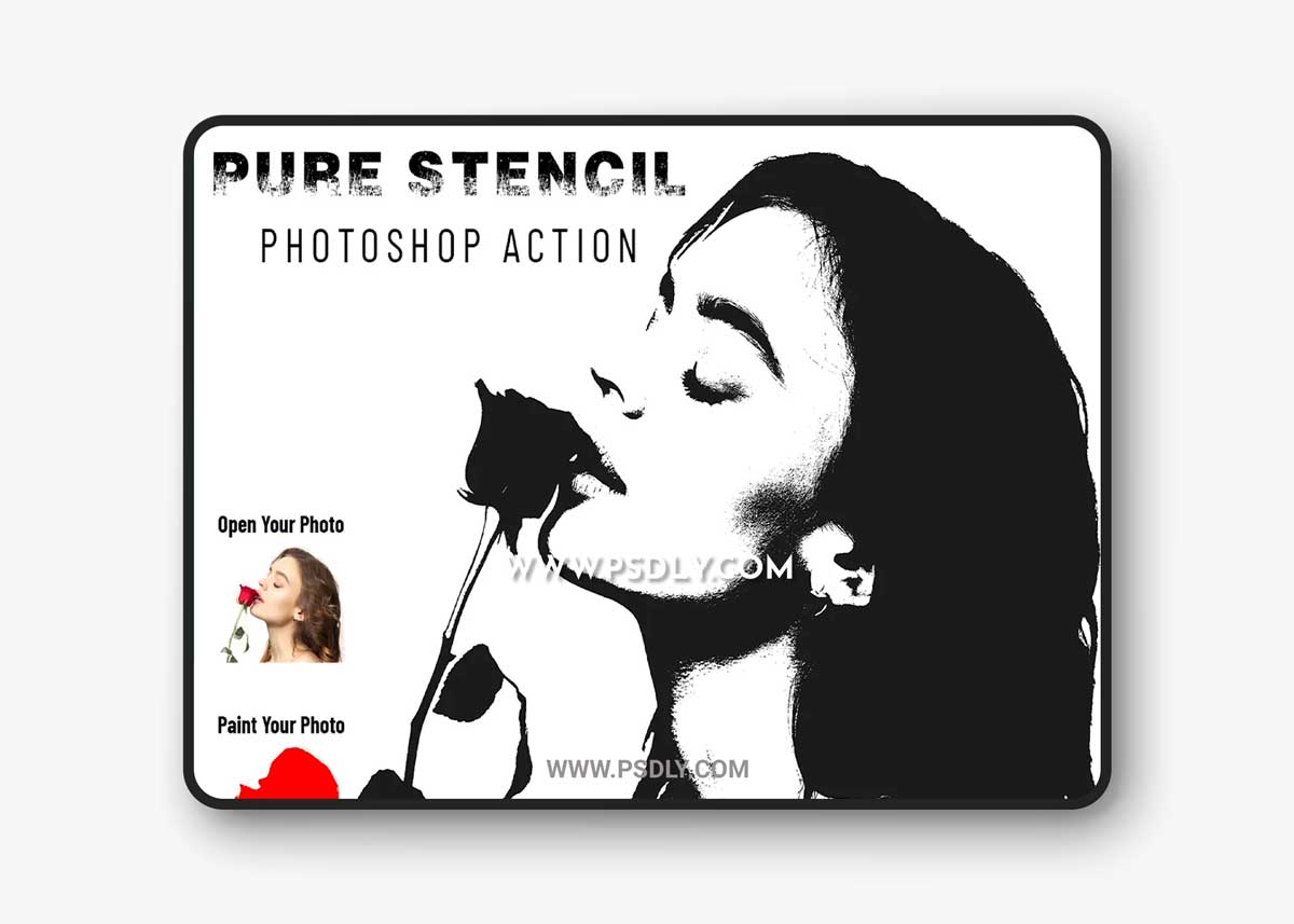 CreativeMarket - Pure Stencil Photoshop Action 6862870 1 CreativeMarket - Pure Stencil Photoshop Action 6862870