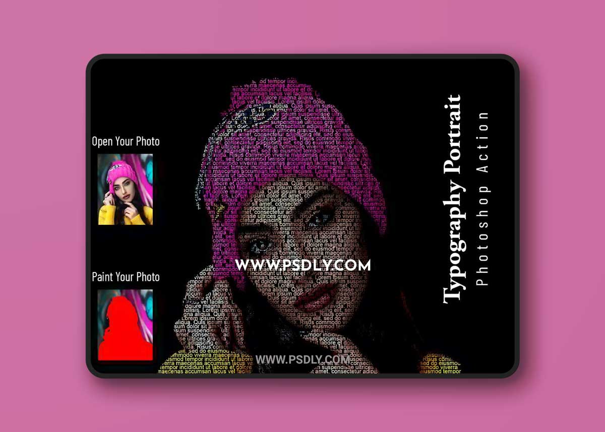 CreativeMarket - Typography Portrait Photoshop Action 6790314 1 CreativeMarket - Typography Portrait Photoshop Action 6790314
