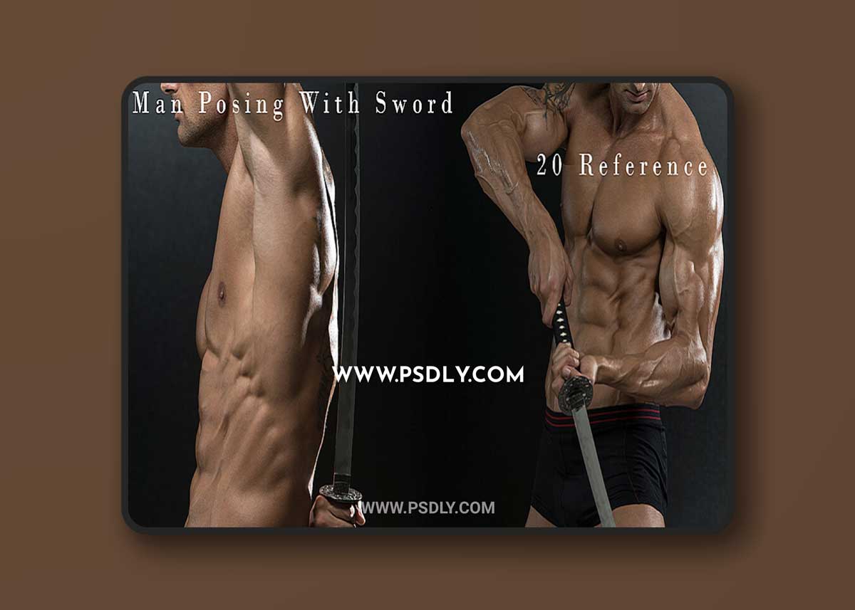 Cubebrush - Hector - Man Posing With Sword 1 Cubebrush - Hector - Man Posing With Sword