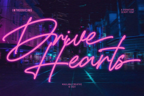 Drive Hearts Font 1 Drive Hearts Font