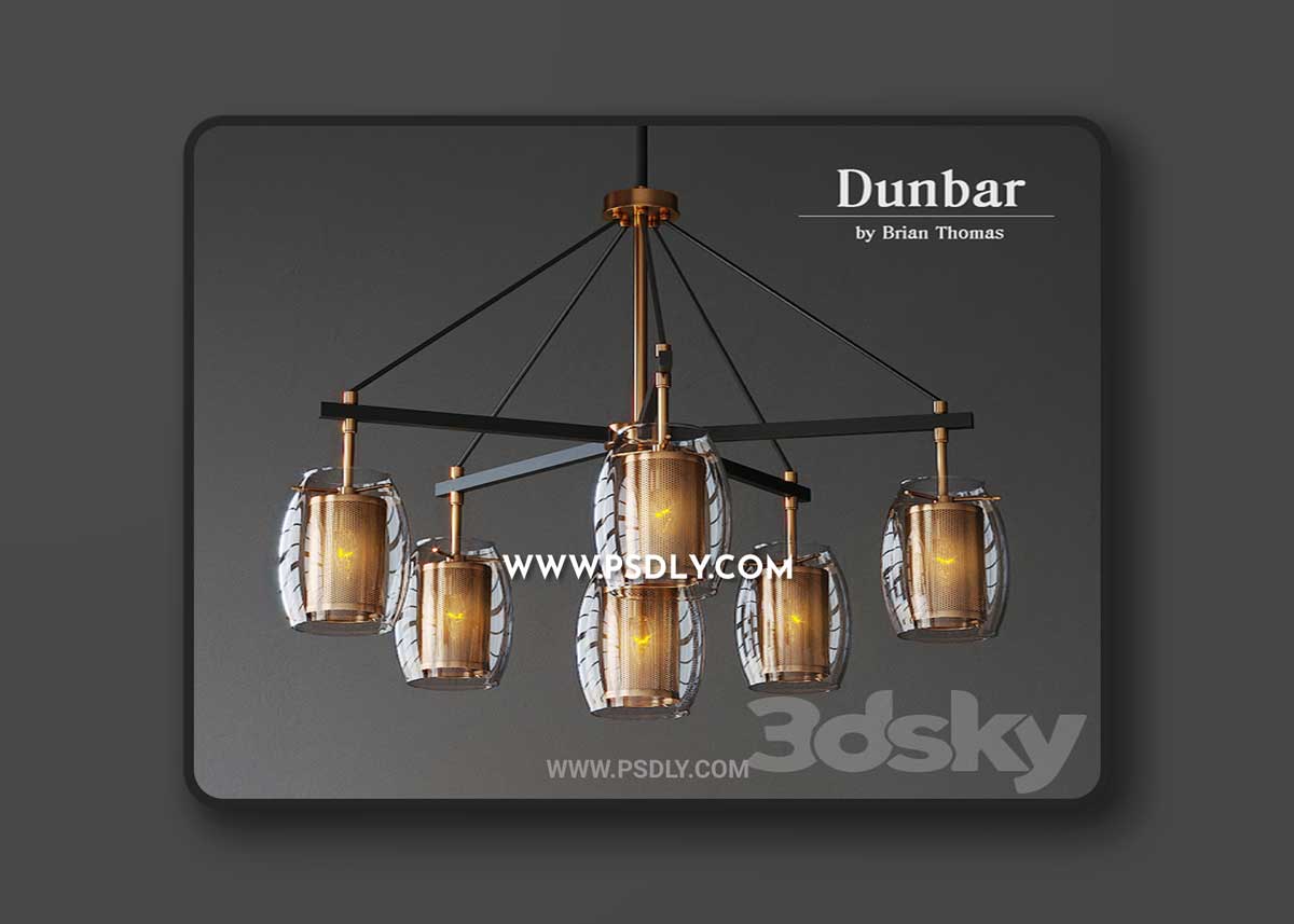 Dunbar 6 Light Chandelier 3D Model 1 Dunbar 6 Light Chandelier 3D Model